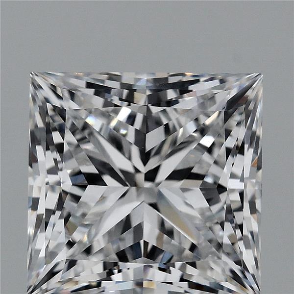4.03 Carat Princess Lab Grown Diamond, Excellent Polish, D Color, VS1 Clarity