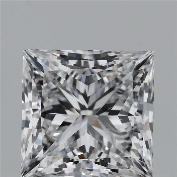 4.06 Carat Princess Lab Grown Diamond, Excellent Polish, D Color, VVS2 Clarity