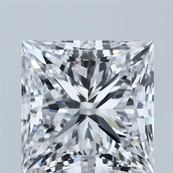 4.06 Carat Princess Lab Grown Diamond, Excellent Polish, E Color, VVS2 Clarity