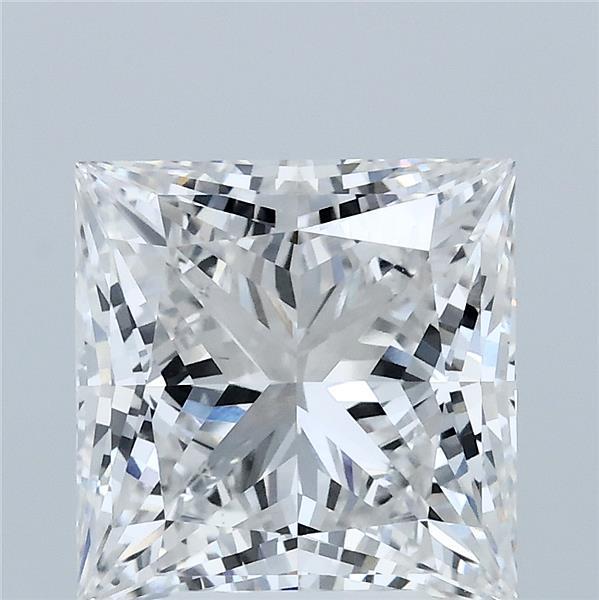 4.06 Carat Princess Lab Grown Diamond, Excellent Polish, F Color, VVS2 Clarity