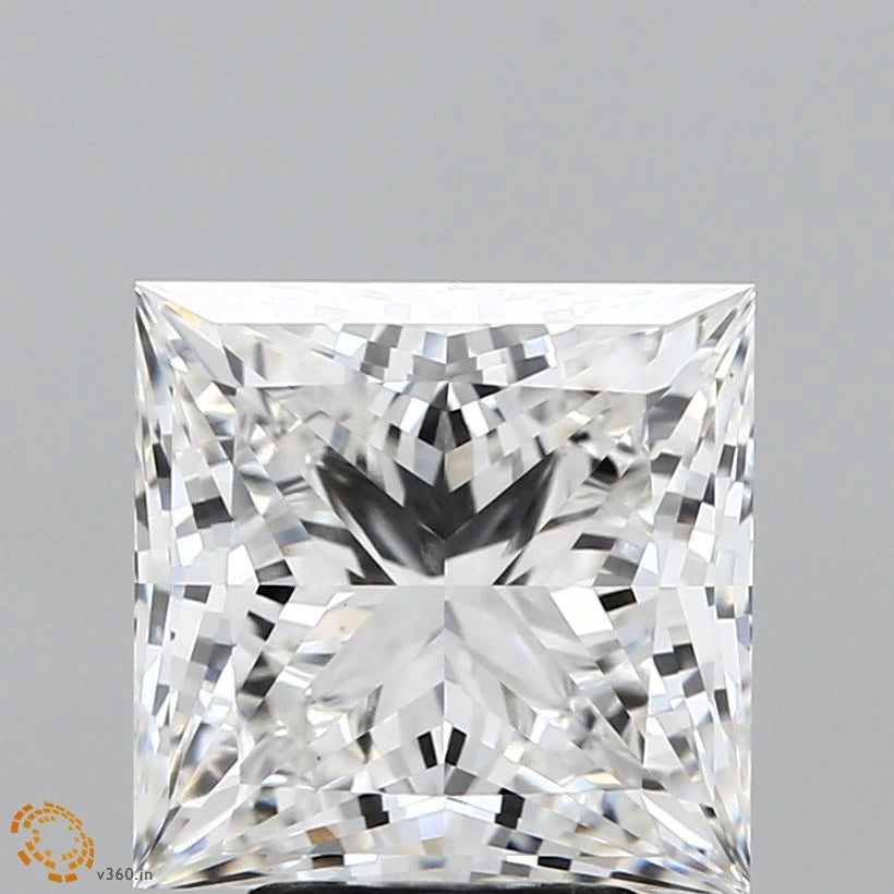 4.15 Carat Princess Lab Grown Diamond, Excellent Polish, F Color, VS1 Clarity