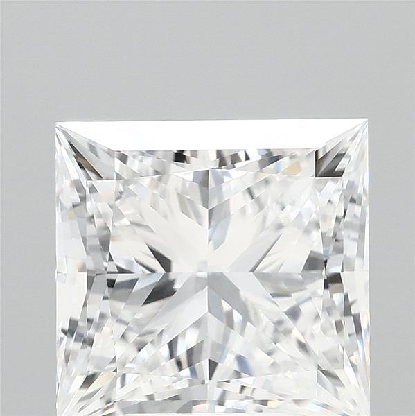 4.26 Carat Princess Lab Grown Diamond, Excellent Polish, E Color, VVS1 Clarity