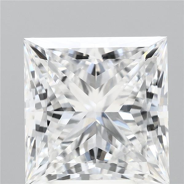 4.62 Carat Princess Lab Grown Diamond, Excellent Polish, E Color, VVS2 Clarity