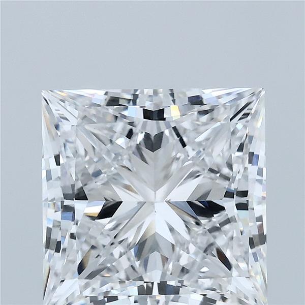 5.00 Carat Princess Lab Grown Diamond, Excellent Polish, D Color, VS1 Clarity
