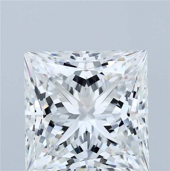 5.03 Carat Princess Lab Grown Diamond, Excellent Polish, E Color, VVS2 Clarity