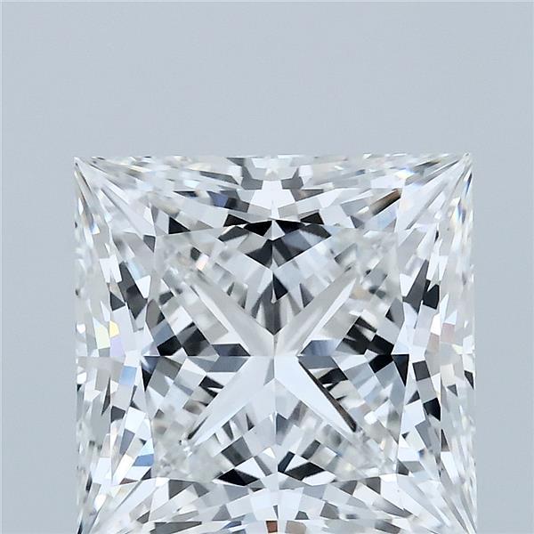 5.08 Carat Princess Lab Grown Diamond, Excellent Polish, E Color, VVS2 Clarity