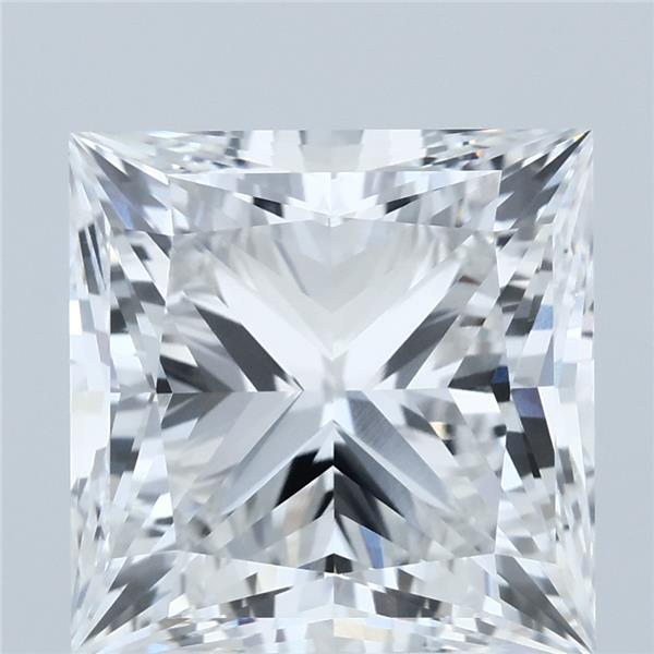 7.03 Carat Princess Lab Grown Diamond, Excellent Polish, E Color, VVS2 Clarity
