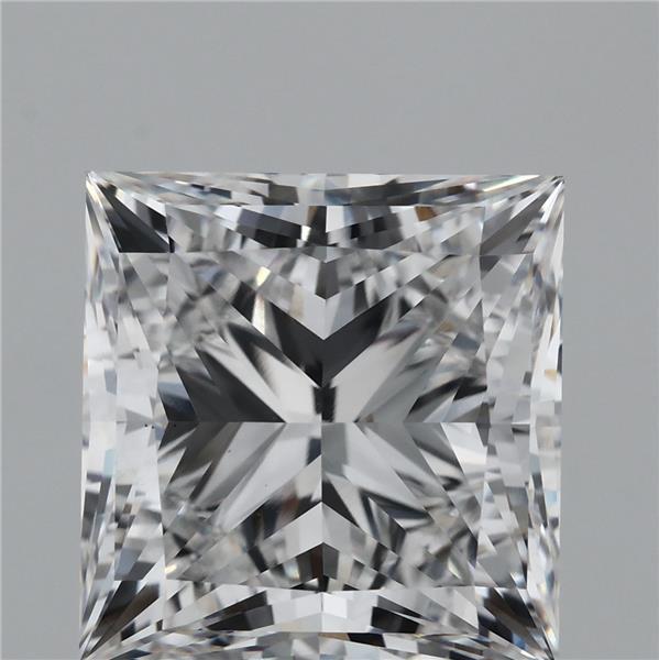 7.91 Carat Princess Lab Grown Diamond, Excellent Polish, E Color, VS1 Clarity