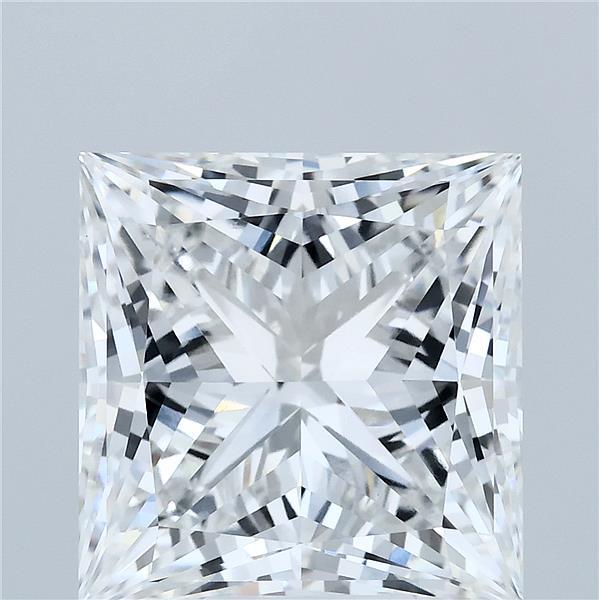 8.01 Carat Princess Lab Grown Diamond, Excellent Polish, E Color, VVS2 Clarity