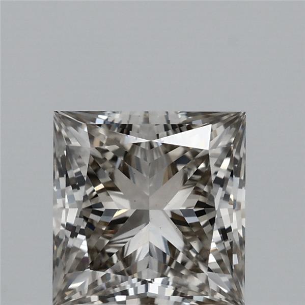 2.11 Carat Princess Lab Grown Diamond, Fancy Vivid Blue Color, VS1 Clarity