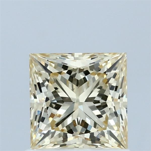 1.05 Carat Princess Lab Grown Diamond, Fancy Yellow Color, VS1 Clarity