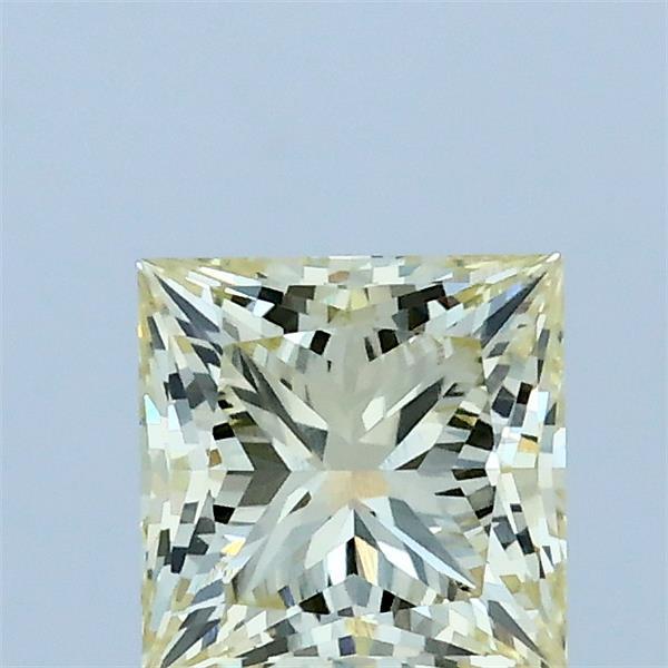 1.00 Carat Princess Lab Grown Diamond, Light Yellow Color, VVS2 Clarity