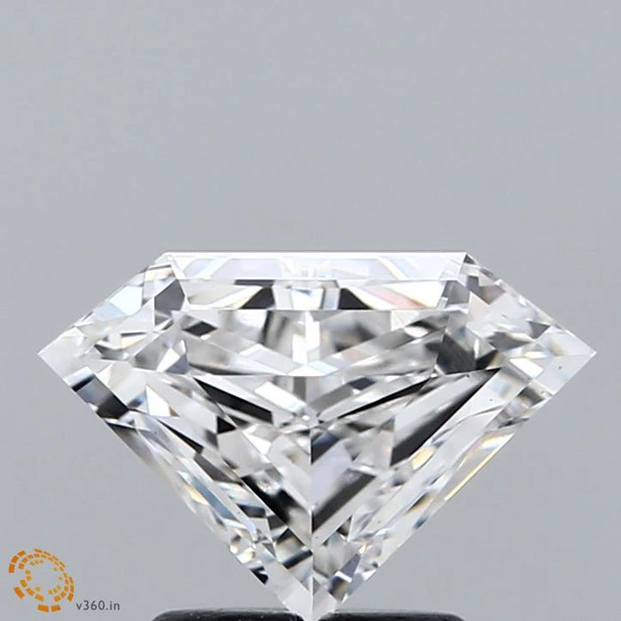 1.51 Carat Pentagon Step Cut Lab Grown Diamond, Excellent Polish, E Color, VS1 Clarity
