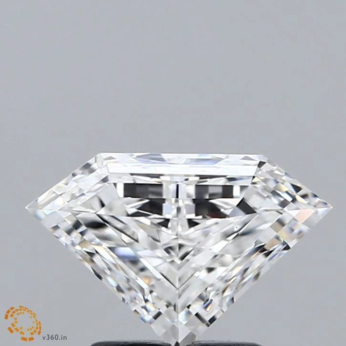 1.51 Carat Pentagon Step Cut Lab Grown Diamond, Excellent Polish, E Color, VS1 Clarity