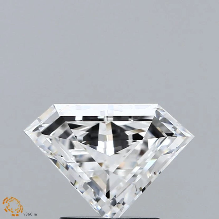 1.53 Carat Pentagon Step Cut Lab Grown Diamond, Excellent Polish, E Color, VVS2 Clarity