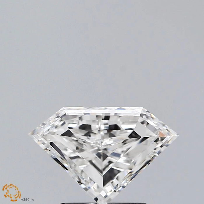 1.61 Carat Pentagon Step Cut Lab Grown Diamond, Excellent Polish, F Color, VS1 Clarity