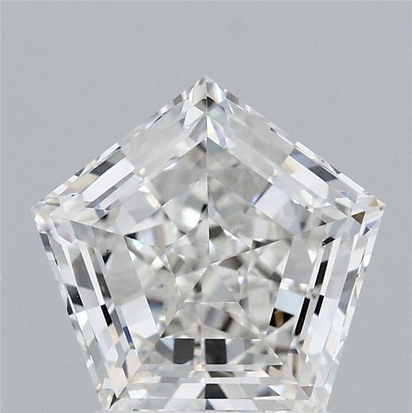 2.07 Carat Pentagon Step Cut Lab Grown Diamond, Excellent Polish, G Color, VVS2 Clarity