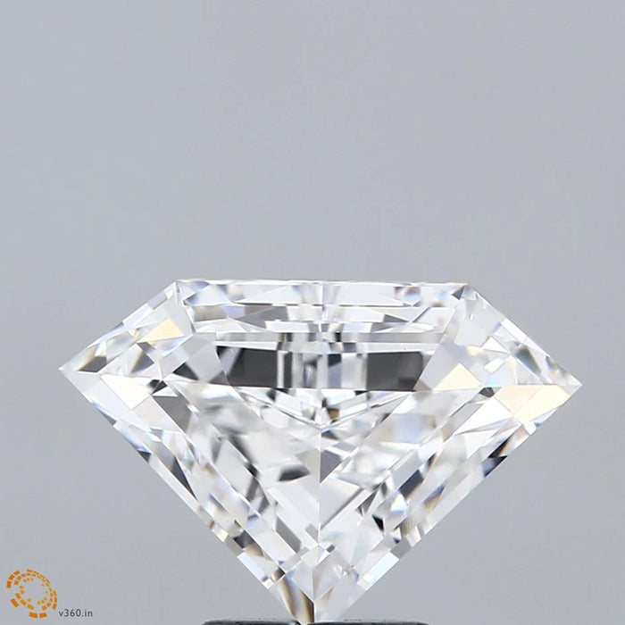 3.09 Carat Pentagon Step Cut Lab Grown Diamond, Excellent Polish, D Color, VVS2 Clarity