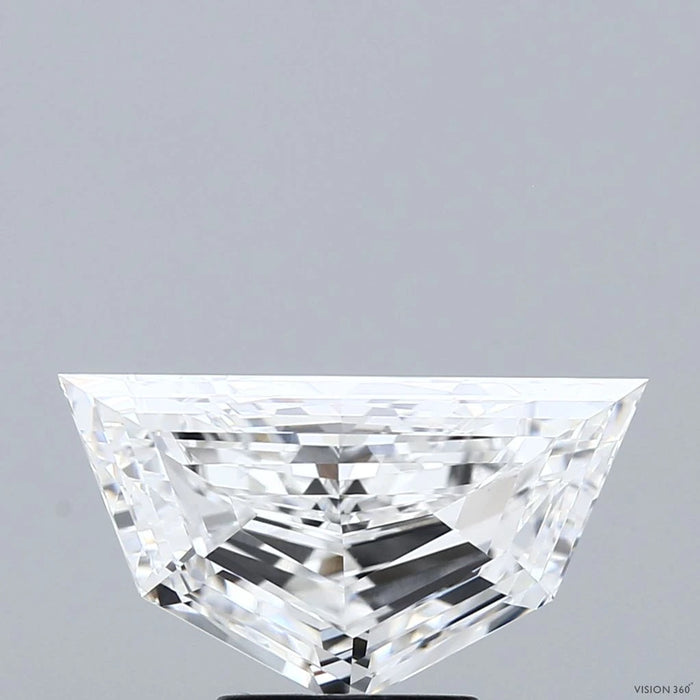 3.12 Carat Pentagon Step Cut Lab Grown Diamond, Excellent Polish, E Color, VVS2 Clarity