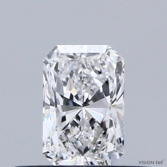 0.32 Carat Radiant Lab Grown Diamond, Very Good Polish, D Color, VS1 Clarity