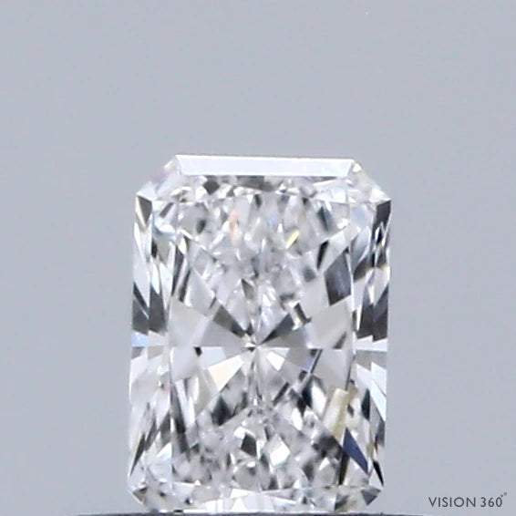 0.32 Carat Radiant Lab Grown Diamond, Very Good Polish, D Color, VS1 Clarity