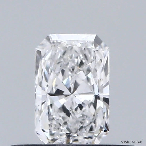 0.34 Carat Radiant Lab Grown Diamond, Very Good Polish, D Color, VVS1 Clarity