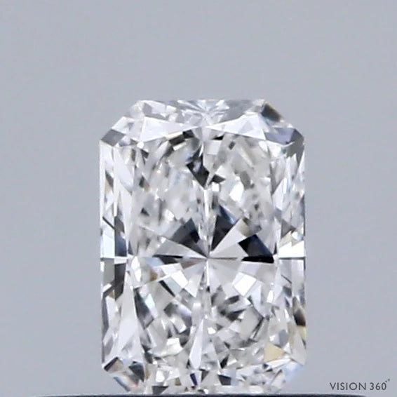 0.34 Carat Radiant Lab Grown Diamond, Very Good Polish, D Color, VVS1 Clarity