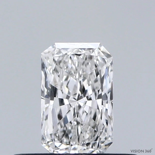 0.34 Carat Radiant Lab Grown Diamond, Very Good Polish, E Color, VVS2 Clarity