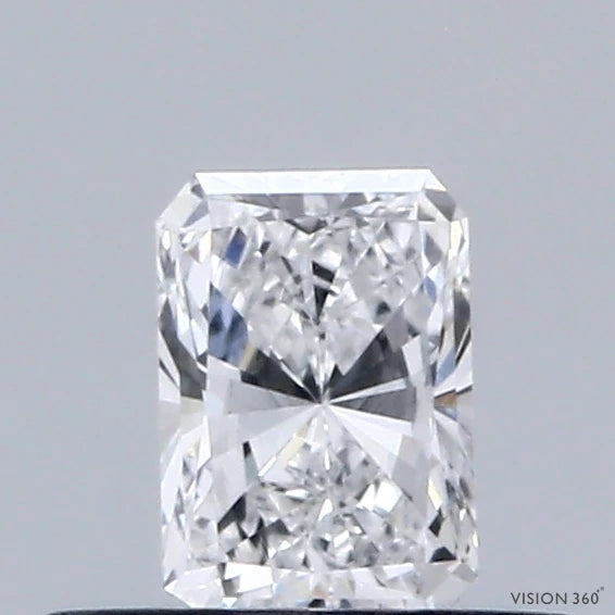 0.35 Carat Radiant Lab Grown Diamond, Very Good Polish, D Color, VS1 Clarity