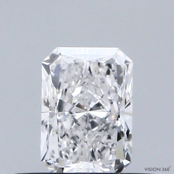 0.36 Carat Radiant Lab Grown Diamond, Very Good Polish, E Color, VVS1 Clarity