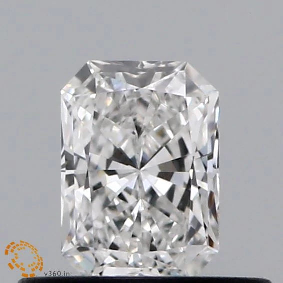 0.37 Carat Radiant Lab Grown Diamond, Very Good Polish, E Color, VS1 Clarity