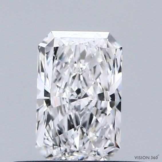 0.37 Carat Radiant Lab Grown Diamond, Very Good Polish, E Color, VS1 Clarity