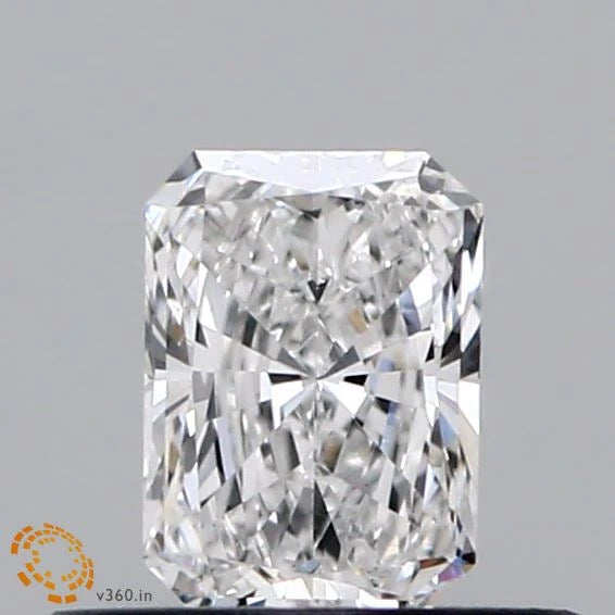 0.38 Carat Radiant Lab Grown Diamond, Excellent Polish, E Color, VS1 Clarity