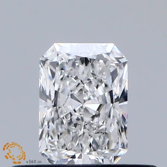 0.38 Carat Radiant Lab Grown Diamond, Very Good Polish, E Color, VVS2 Clarity