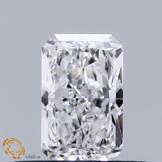 0.40 Carat Radiant Lab Grown Diamond, Very Good Polish, D Color, VVS2 Clarity
