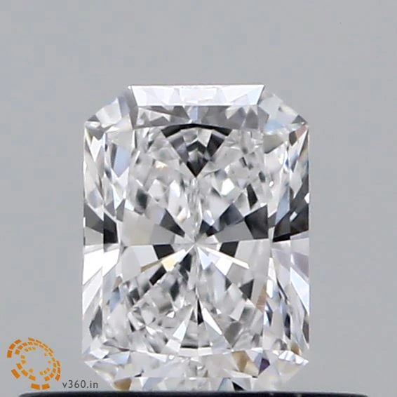 0.42 Carat Radiant Lab Grown Diamond, Very Good Polish, D Color, VVS2 Clarity