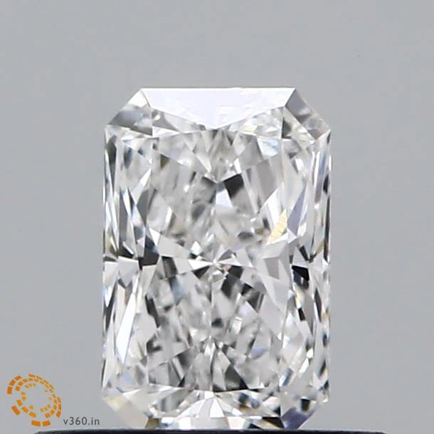 0.46 Carat Radiant Lab Grown Diamond, Very Good Polish, E Color, VVS2 Clarity