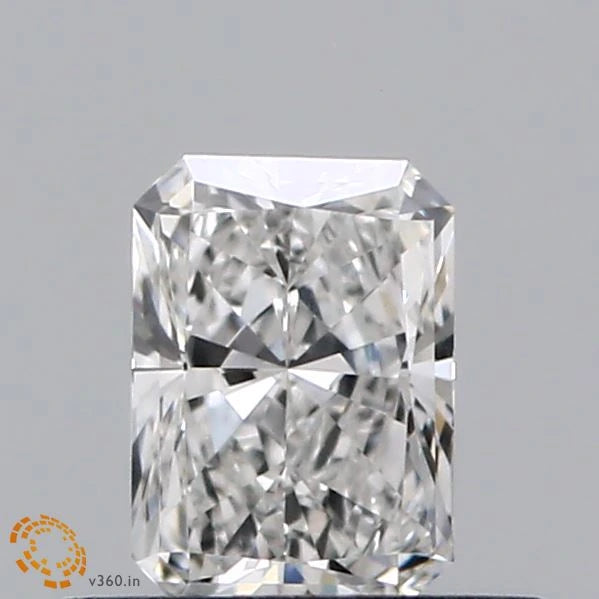 0.46 Carat Radiant Lab Grown Diamond, Very Good Polish, F Color, VVS2 Clarity