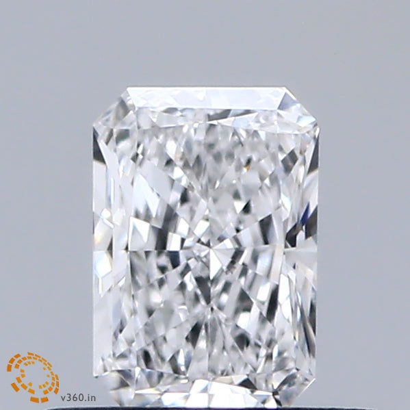 0.47 Carat Radiant Lab Grown Diamond, Very Good Polish, D Color, VVS2 Clarity