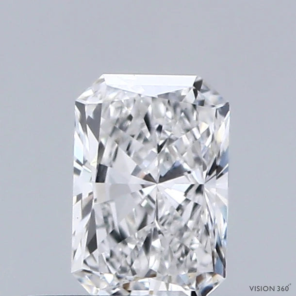 0.47 Carat Radiant Lab Grown Diamond, Very Good Polish, E Color, VS1 Clarity
