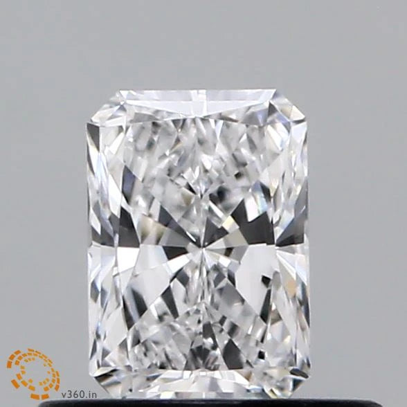 0.48 Carat Radiant Lab Grown Diamond, Very Good Polish, D Color, VVS2 Clarity