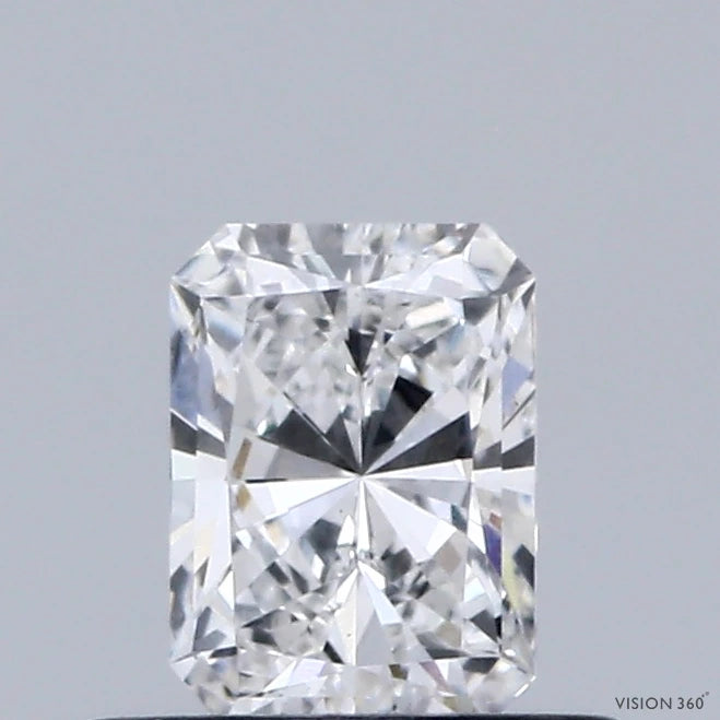 0.51 Carat Radiant Lab Grown Diamond, Very Good Polish, D Color, VS1 Clarity