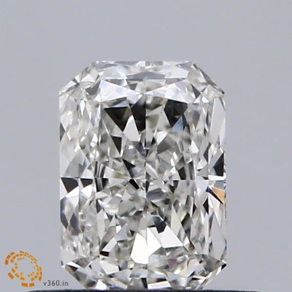 0.51 Carat Radiant Lab Grown Diamond, Very Good Polish, G Color, VVS2 Clarity