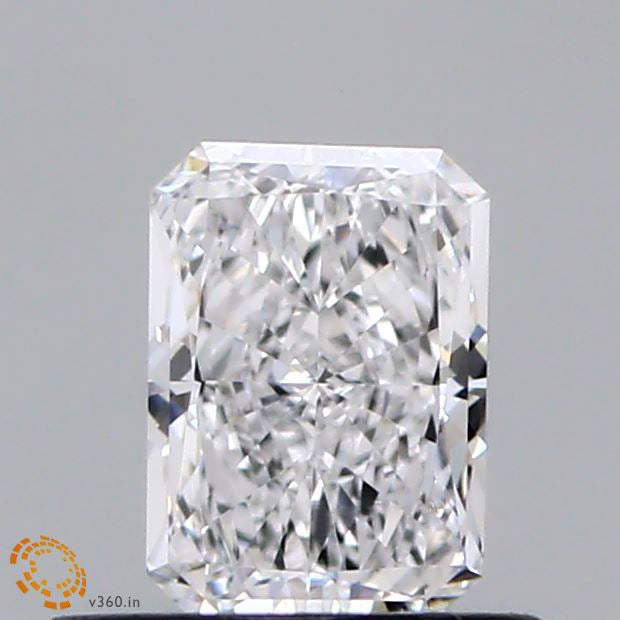 0.52 Carat Radiant Lab Grown Diamond, Very Good Polish, D Color, VVS1 Clarity