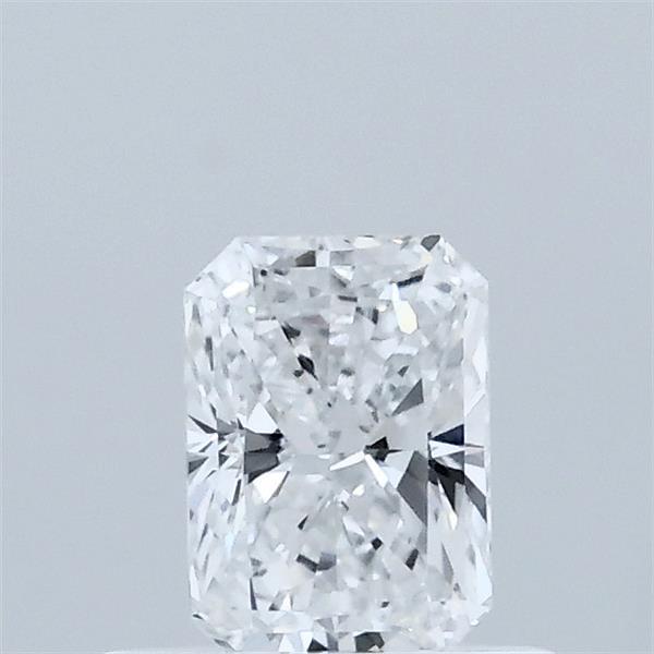 0.54 Carat Radiant Lab Grown Diamond, Very Good Polish, D Color, VVS2 Clarity