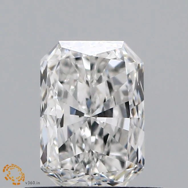 0.58 Carat Radiant Lab Grown Diamond, Excellent Polish, G Color, VVS2 Clarity