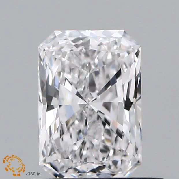 0.58 Carat Radiant Lab Grown Diamond, Very Good Polish, D Color, VVS2 Clarity