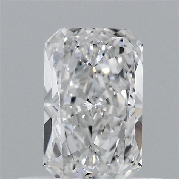0.58 Carat Radiant Lab Grown Diamond, Very Good Polish, E Color, VVS1 Clarity