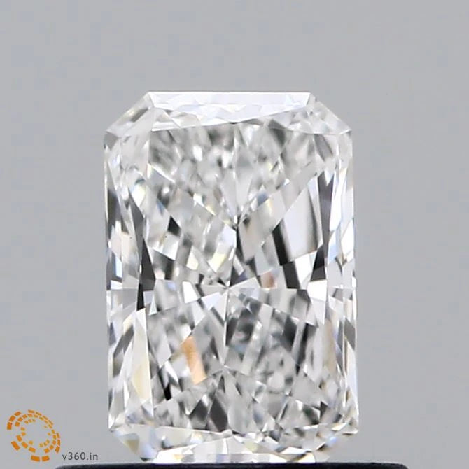 0.61 Carat Radiant Lab Grown Diamond, Very Good Polish, E Color, VS1 Clarity