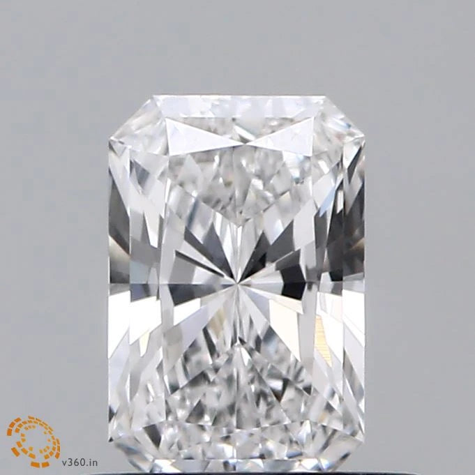0.64 Carat Radiant Lab Grown Diamond, Very Good Polish, D Color, VVS2 Clarity